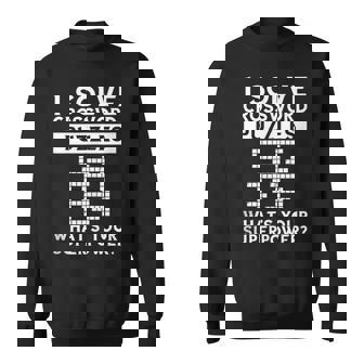 I Solve Crosswords Superpower Word Puzzle Grid Crossword Tank Top Sweatshirt Unisex | Mazezy