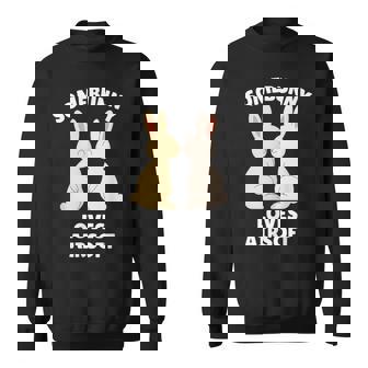 Somebunny Loves Airsoft Cute Easter Bunny Airsoft Player Sweatshirt Unisex | Mazezy