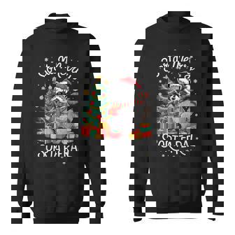 Sorta Merry Sorta Feral Raccoon Hot Cocoa Cup Christmas Tree Sweatshirt - Monsterry