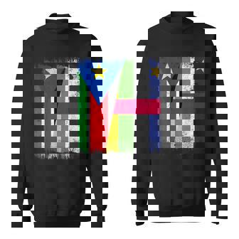 South Sudan Central African Republic Half Flag Sweatshirt Unisex | Mazezy
