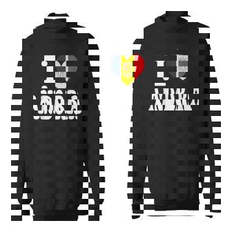 Souvenir Deoyage Rétro Avec Drapeau I Love Andorra En Forme De Cœur Sweater e - Cadeauxyz