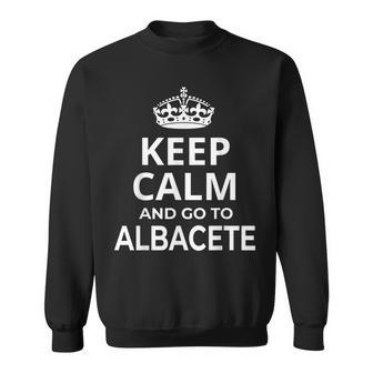 Souvenirs De Albacete Con Texto En Inglés Keep Calm And Go To Albacete Camisa de entrenamiento - Regaloses