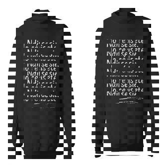 Spanish Teacher Gen Alpha Classroom Humor No Diré SEIS Siet Sweatshirt Unisex | Mazezy