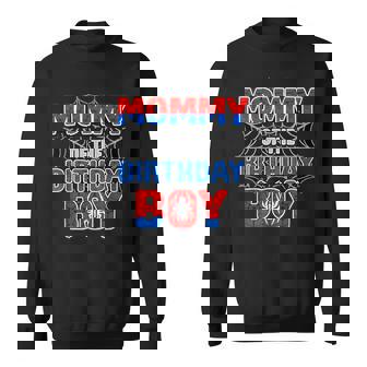 Spider Web Birthday Party Daddy Mommy Of The Birthday Boy Sweatshirt | Seseable UK