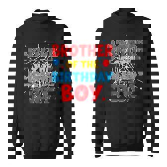 Spider Web Family Matching Brother Of The Birthday Boy Sweatshirt Unisex | Mazezy