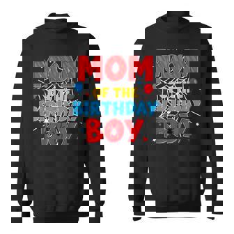 Spider Web Family Matching Mom Of The Birthday Boy Sweatshirt Unisex | Mazezy