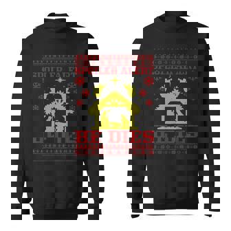 Spoiler-Alert He Christmas Ugly Sweater Nativity Sweatshirt | Seseable UK