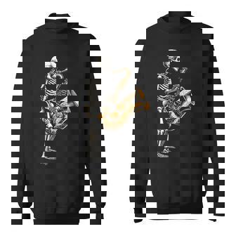 Squeletteaxophonisteaxophone Instrument Musicien Sweater e - Cadeauxyz