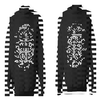 St Katharine Drexel Catholic Pray For Us Cross Sweatshirt Unisex | Mazezy