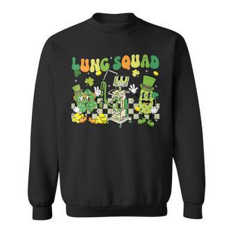 St Patrick Day Pulmonologit Lung Squad Respiratory Therapist Sweatshirt | Mazezy