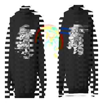 St Patricks Day Salvas Unicorn El Salvador Salvadoran Flag Sweatshirt Unisex | Mazezy