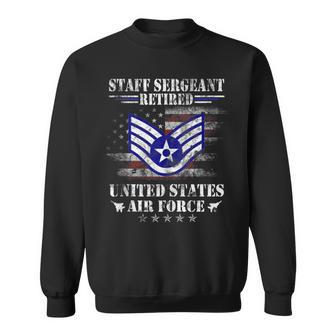 Staff Sergeant Retired Air Force Military Retirement Tank Top Sweatshirt Unisex | Mazezy