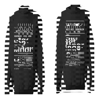 Stage Manager Description Label スウェットシャツ - Kawaiitshirt