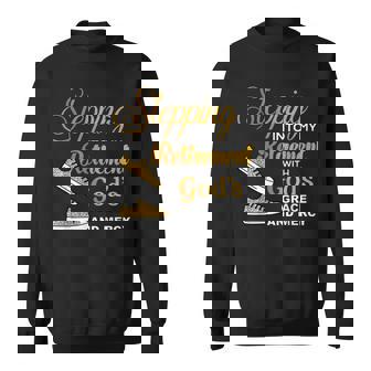 Stepping Into Retirement With God's Grace & Mercy Retired Sweatshirt | Mazezy