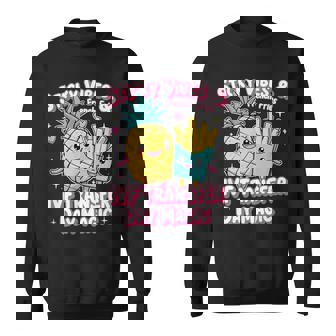 Sticky Vibes & French Fries IVF Pineapple Cute Fertility Sweatshirt Unisex | Mazezy