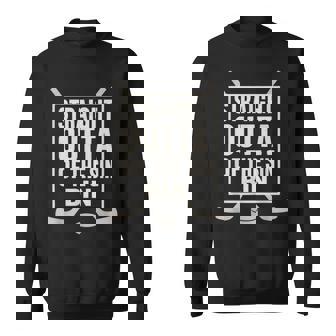 Straight Outta Of The Sin Bin Ice Hockey Player Penalty Pun Sweatshirt Unisex | Mazezy