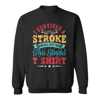 Stroke Survivor Recovery Retro Awareness Sweatshirt - Thegiftio UK