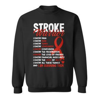 Stroke Warrior Stroke Survivor Stroke Awareness Sweatshirt | Mazezy