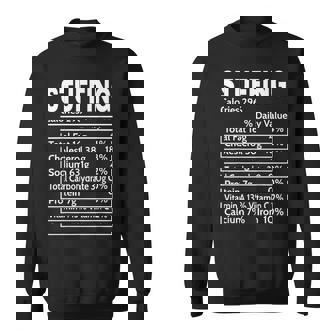 Stuffing Nutrition Label Retro Matching Food Humor Sweatshirt Unisex | Mazezy