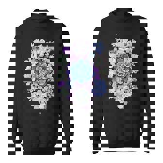 Succulent Cactus Lover Watercolor Pastel Garden Aesthetic Sweatshirt Unisex | Mazezy