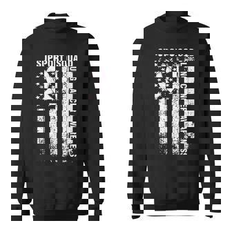 Support Squad Lung Cancer Awareness American Flag Sweatshirt | Mazezy