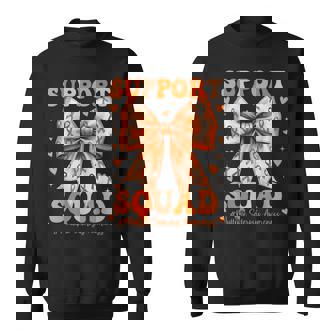 Support Squad Orange Ribbon Multiple Sclerosis Awareness Ms Sweatshirt - Thegiftio