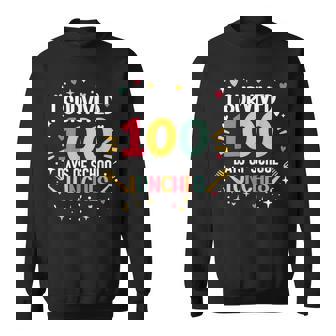 I Survived 100 Days Of School Lunches 100th Day Cafeteria Sweatshirt Unisex | Mazezy