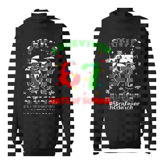 I Survived 67 Days Of School 5th Grade Teacher Christmas Sweatshirt Unisex | Mazezy