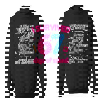 I Survived 67 Days Of School Six Seven 6 7 Teacher 67 Days Sweatshirt Unisex | Mazezy