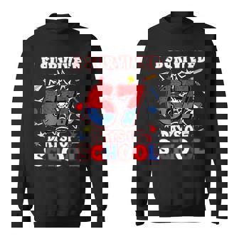 I Survived 67 Days Of School Teachers Kids Spider Web Sweatshirt Unisex | Mazezy