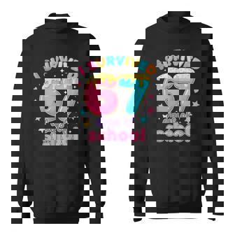 I Survived 67 Days Of School Teachers Students Drip Number Sweatshirt Unisex | Mazezy