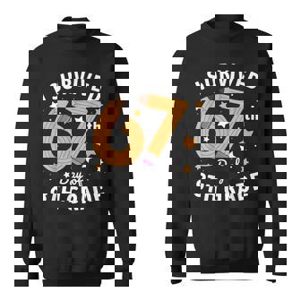 I Survived 67th Day Of 8th Grade 67 Days Of School Kids Sweatshirt Unisex | Mazezy