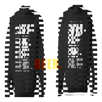 Swim Bike Run スイム バイク ラン ビール トライアスロン トライアスロン スポーツ メンズ レディース スウェットシャツ - Kawaiitshirt