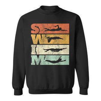 Swimming Swim Strokes Vintage Swimmer Sweatshirt - Thegiftio UK