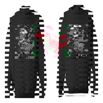 T-Rex Dinosaur Ugly Christmas Sweatshirt Unisex | Mazezy
