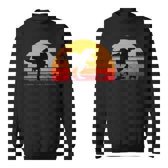 T-Rex Walking Beagle Trex Tyrannosaurus Cute Orange Sweatshirt Unisex | Mazezy