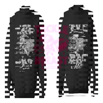 Tackle Breast Cancer Awareness American Football Pink Ribbon Sweatshirt Unisex | Mazezy