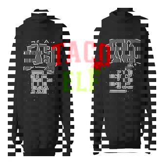 Taco Elf Christmas Family Matching Group Xmas Mexican Sweatshirt Unisex | Mazezy