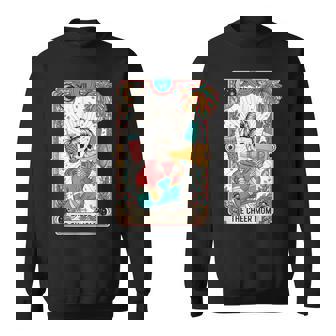 Tarot Card Gothic Cheer Mom Skeleton Cheerleader Mama Sweatshirt Unisex | Mazezy