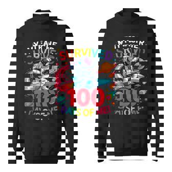 My Teacher Survived 100 Days Of Me Space Astronaut Rocket Sweatshirt Unisex | Mazezy