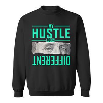 Teal Aqua My Hustle Look Different Teal Aqua Graphic Sweatshirt - Thegiftio UK
