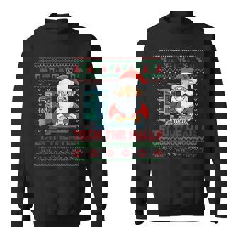 Tech The Halls Ugly Computer Geek Festive Christmas Sweatshirt Unisex | Mazezy