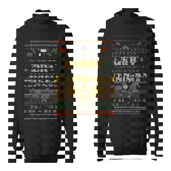 Tennis Christmas Vintage Merry Tennismas Santa Xmas Sweatshirt | Seseable CA