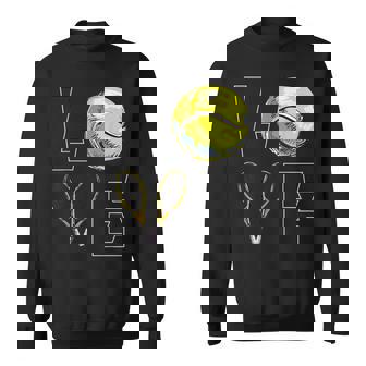 Tennis Love Ball And Rackets Sports Passion Humor Sweatshirt Unisex | Mazezy