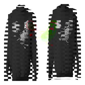 Tennis Pickle Athlete Running With Racket And Ball Sweatshirt Unisex | Mazezy