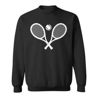 Tennis Racket Simple Tennis Logo Tennis Player Sweatshirt - Thegiftio UK