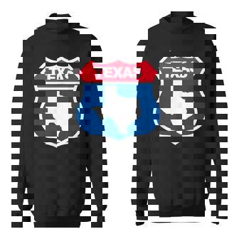 Texas Road Sign Sweatshirt Unisex | Mazezy