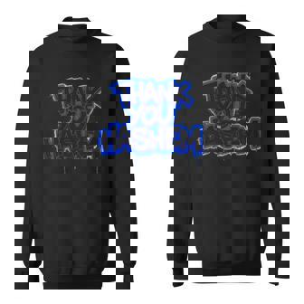 Thank You Hashem Blue Graffiti Style Letters TYH Sweatshirt Unisex | Mazezy