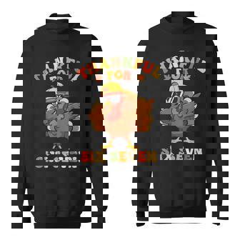 Thankful For Six Seven 6 7 Meme Thanksgiving Turkey Boys Sweatshirt Unisex | Mazezy