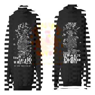 Im Thankful For Video Games Turkey Gamer Thanksgiving Gamer Sweatshirt Unisex | Mazezy